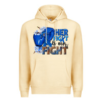 Pina Colada Her fight is our fight Colon Cancer blue ribbon Premium Hoodie - NancyCooperArtShop