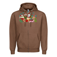 Chestnut santa coffee Zipper Hoodie - MaliasSmallBusiness