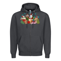 Smoke santa coffee Zipper Hoodie - MaliasSmallBusiness