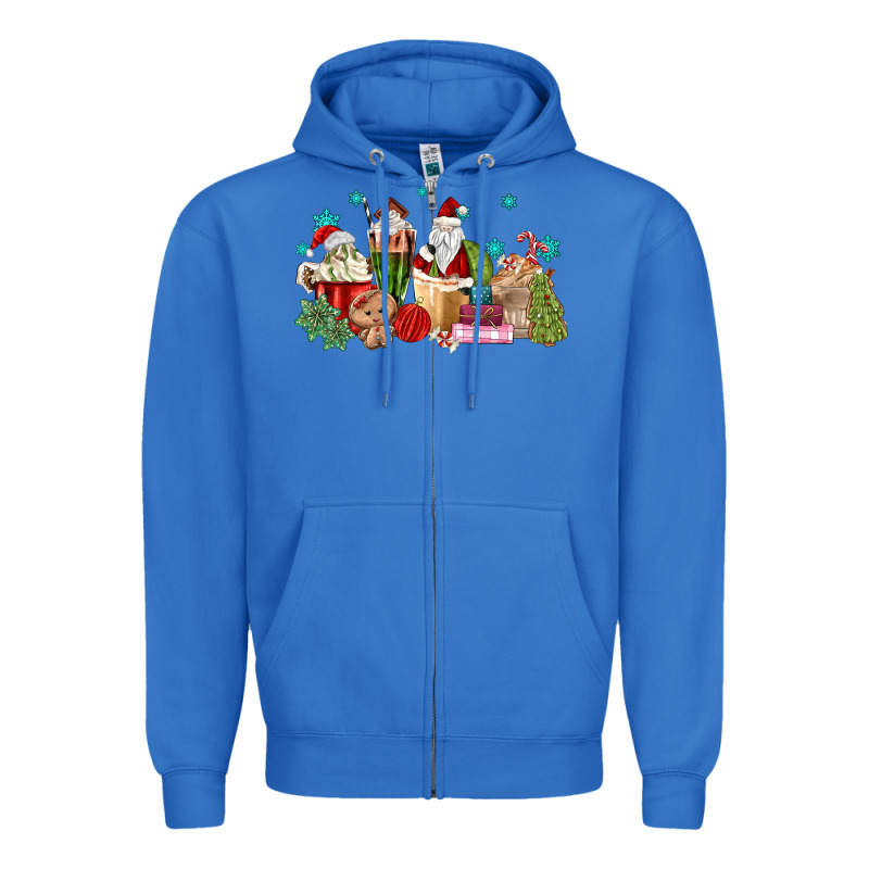 Santa Coffee Zipper Hoodie by MaliasSmallBusiness | Teevron