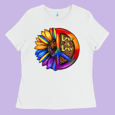 Love Is Love Ladies Tee Designed By Jahusdesignshop