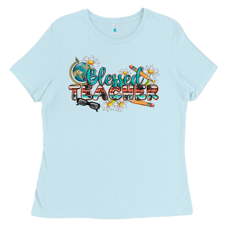 Blessed Teacher Ladies Tee by texasbilliewilder | Teevron