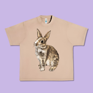 Rabbit Urban Heavy Tee Designed By Lillyallendesigns
