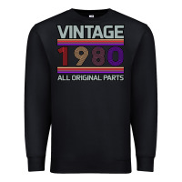 Black Vintage 1980 Birthday Premium Sweatshirt - Bettercallsaul