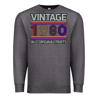 Charcoal Heather Vintage 1980 Birthday Premium Sweatshirt - Bettercallsaul
