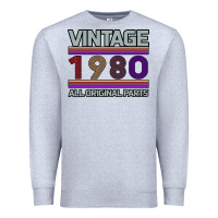 Heather Grey Vintage 1980 Birthday Premium Sweatshirt - Bettercallsaul