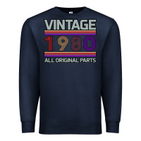 Navy Vintage 1980 Birthday Premium Sweatshirt - Bettercallsaul