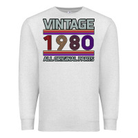 Oatmeal Heather Vintage 1980 Birthday Premium Sweatshirt - Bettercallsaul
