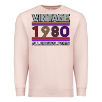 Pale Pink Vintage 1980 Birthday Premium Sweatshirt - Bettercallsaul