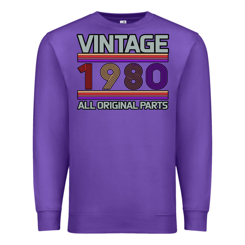 Vintage 1980 Birthday Premium Sweatshirt by Bettercallsaul | Teevron