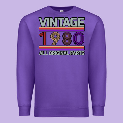 Vintage 1980 Birthday Premium Sweatshirt Designed By Bettercallsaul