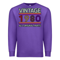 Purple Vintage 1980 Birthday Premium Sweatshirt - Bettercallsaul
