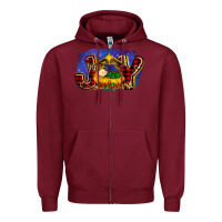 Burgundy baby jesus joy Zipper Hoodie - MaliasSmallBusiness