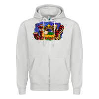 Dove Grey baby jesus joy Zipper Hoodie - MaliasSmallBusiness