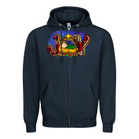 Navy baby jesus joy Zipper Hoodie - MaliasSmallBusiness