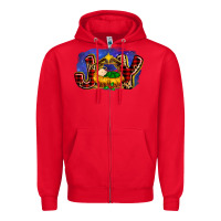 Red baby jesus joy Zipper Hoodie - MaliasSmallBusiness