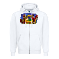 White baby jesus joy Zipper Hoodie - MaliasSmallBusiness