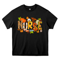 Black fall nurse Heavy Core Tee - Zillion Design Studio