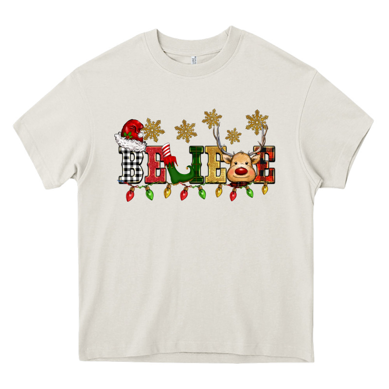 Christmas Believe Heavy Core Tee by BarkalooDesign | Teevron