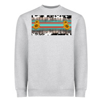 Western Cowhide Serape Sunflower Mama License Plate Heavyweight Sweatshirt | Teevron