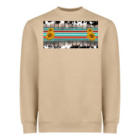 Mushroom western cowhide serape sunflower mama license plate Heavyweight Sweatshirt - BarkalooDesign