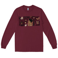 Burgundy black woman confident Long Sleeve Tee - MaliasSmallBusiness