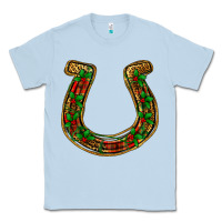 Dusty Blue Christmas Horseshoe Classic Tee - Jasminsmagicworld