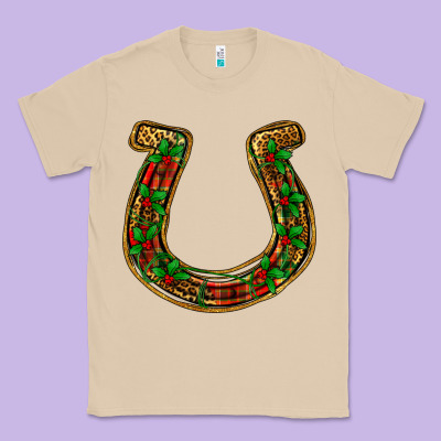 Christmas Horseshoe Classic Tee Designed By Jasminsmagicworld