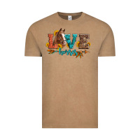 Vintage Coffee love horses  leather turquoise leopard Vintage Tee - Artiststas