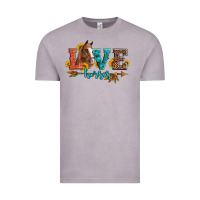 Vintage Zinc love horses  leather turquoise leopard Vintage Tee - Artiststas