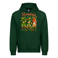 Forest Green Hanging with my gnomies Urban Hoodie - HowdyJamesFarm