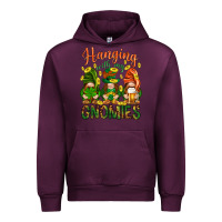 Mauve Wine Hanging with my gnomies Urban Hoodie - HowdyJamesFarm