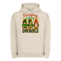 Pigment French Oak Hanging with my gnomies Urban Hoodie - HowdyJamesFarm