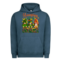 Pigment Midnight Navy Hanging with my gnomies Urban Hoodie - HowdyJamesFarm