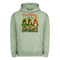 Pigment Oil Green Hanging with my gnomies Urban Hoodie - HowdyJamesFarm