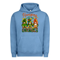 Pigment Pebble Blue Hanging with my gnomies Urban Hoodie - HowdyJamesFarm