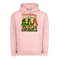 Pigment Salmon Hanging with my gnomies Urban Hoodie - HowdyJamesFarm