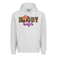 Dove Grey Moody Heifer with Leopard Premium Hoodie - texasbilliewilder