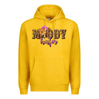 Lemon Moody Heifer with Leopard Premium Hoodie - texasbilliewilder