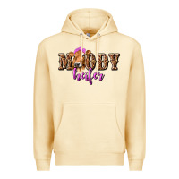 Pina Colada Moody Heifer with Leopard Premium Hoodie - texasbilliewilder