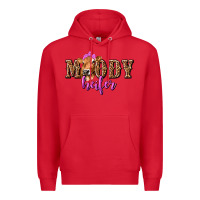 Red Moody Heifer with Leopard Premium Hoodie - texasbilliewilder