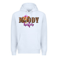 White Moody Heifer with Leopard Premium Hoodie - texasbilliewilder