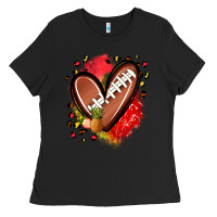 Black fruits and football heart Ladies Tee - Zillion Design Studio