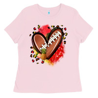 Bubblegum Pink fruits and football heart Ladies Tee - Zillion Design Studio