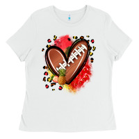 White fruits and football heart Ladies Tee - Zillion Design Studio