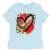 Baby Blue fruits and football heart Ladies Tee - Zillion Design Studio