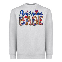 Heather Grey american babe Heavyweight Sweatshirt - LillyAllenDesigns