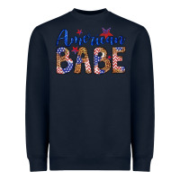 Navy american babe Heavyweight Sweatshirt - LillyAllenDesigns