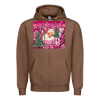 Chestnut pink christmas vibes Zipper Hoodie - MaliasSmallBusiness