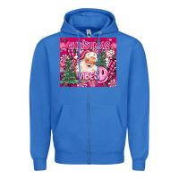 True Royal pink christmas vibes Zipper Hoodie - MaliasSmallBusiness